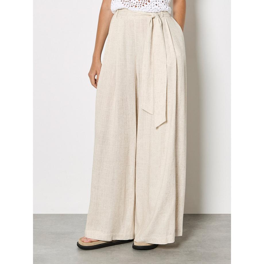 APRICOT Pantalon large en lin mélangé  