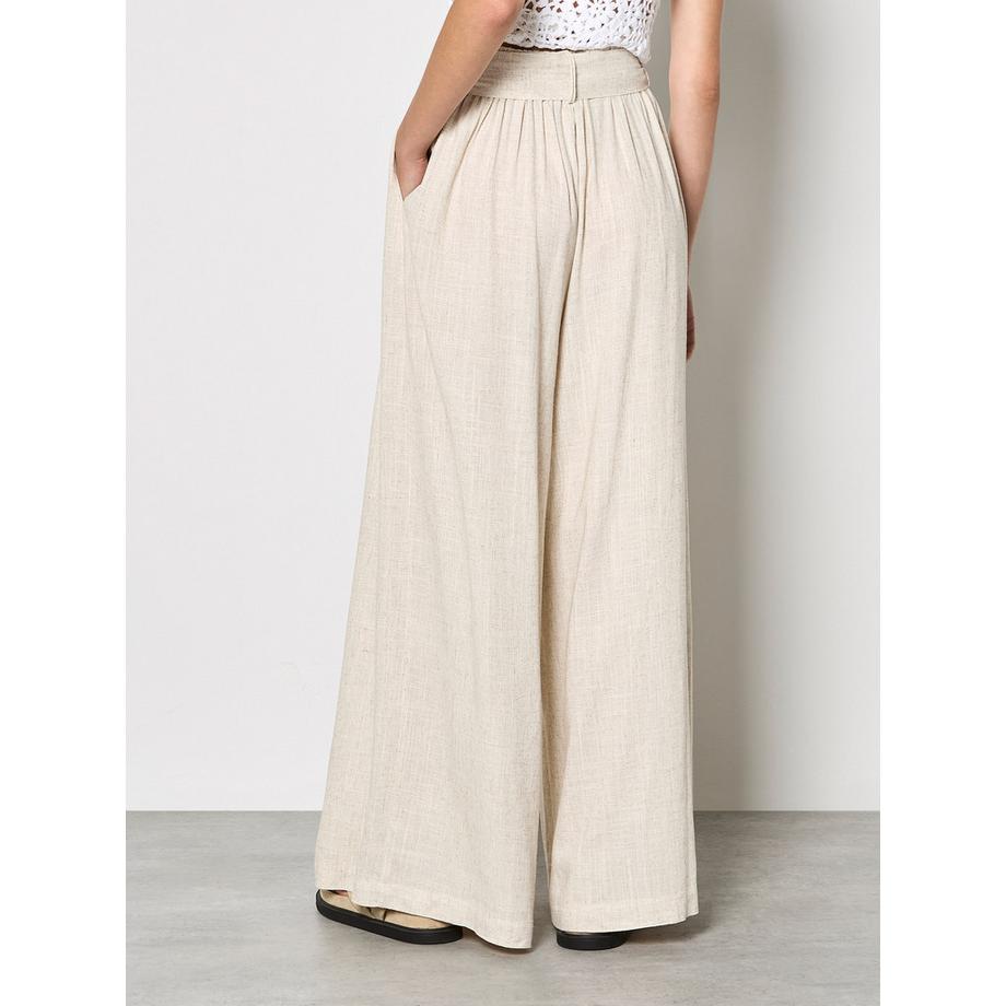 APRICOT Pantalon large en lin mélangé  