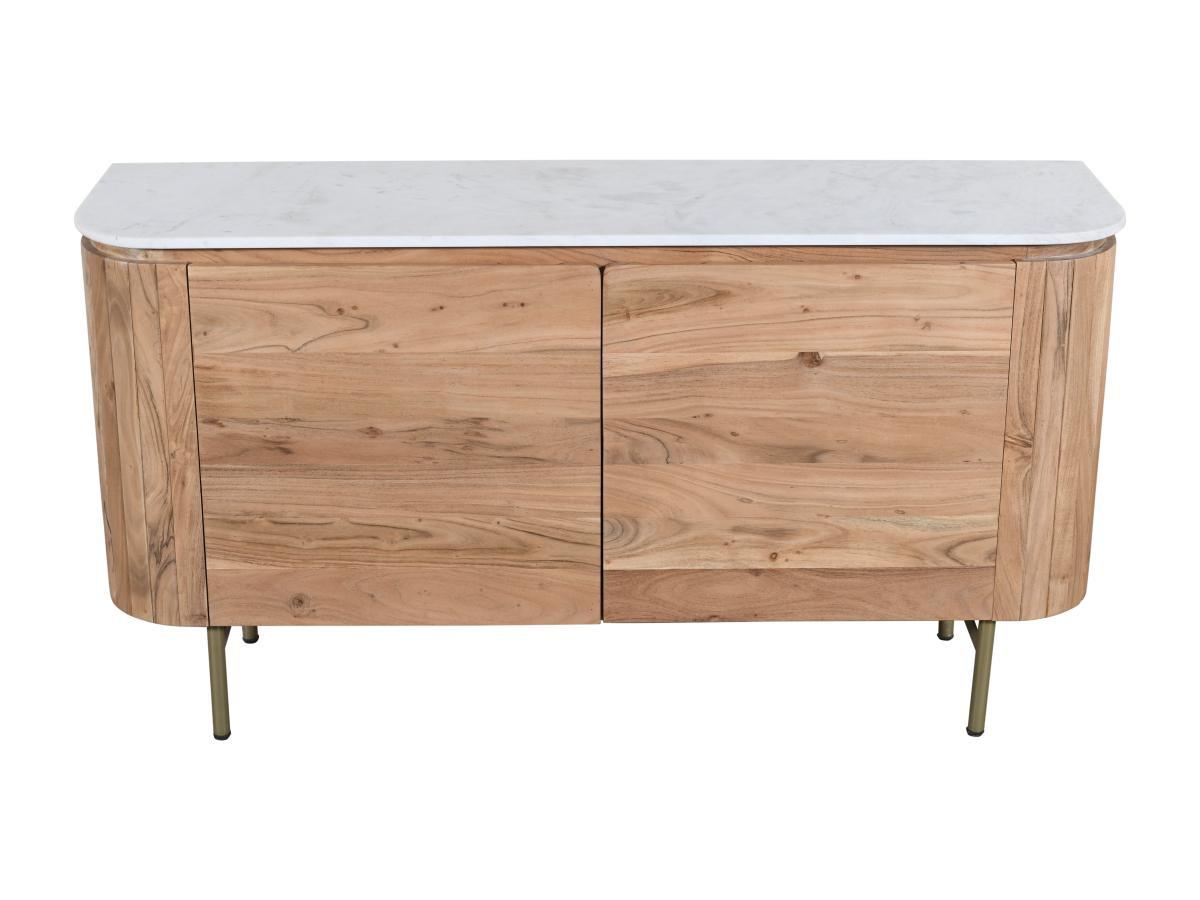 Maison Céphy  Credenza con 2 ante in Legno d'acacia e Marmo Naturale e Bianco  - BIRUNA della Maison Céphy 