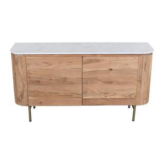 Maison Céphy  Credenza con 2 ante in Legno d'acacia e Marmo Naturale e Bianco  - BIRUNA della Maison Céphy 