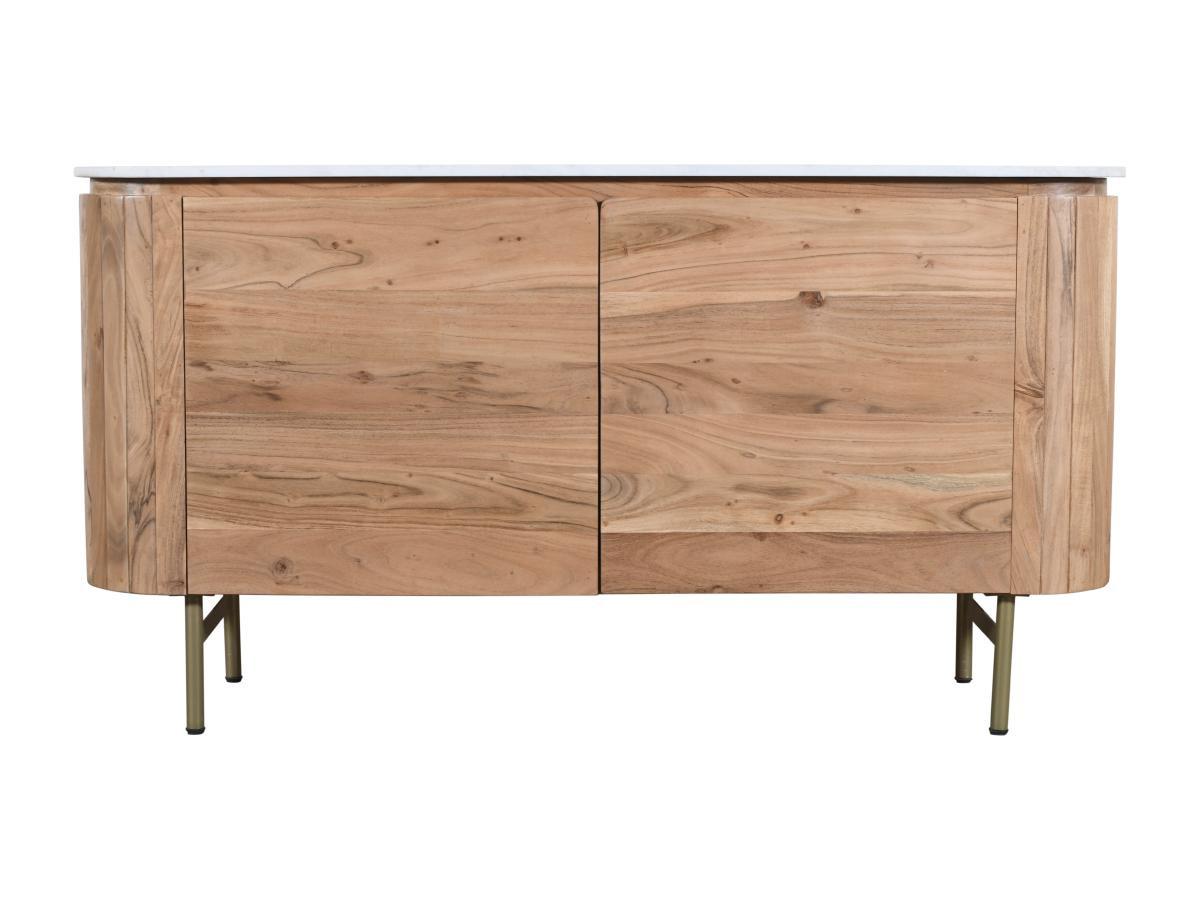 Maison Céphy  Credenza con 2 ante in Legno d'acacia e Marmo Naturale e Bianco  - BIRUNA della Maison Céphy 