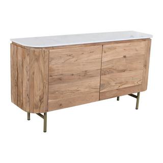 Maison Céphy  Credenza con 2 ante in Legno d'acacia e Marmo Naturale e Bianco  - BIRUNA della Maison Céphy 