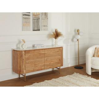 Maison Céphy  Credenza con 2 ante in Legno d'acacia e Marmo Naturale e Bianco  - BIRUNA della Maison Céphy 