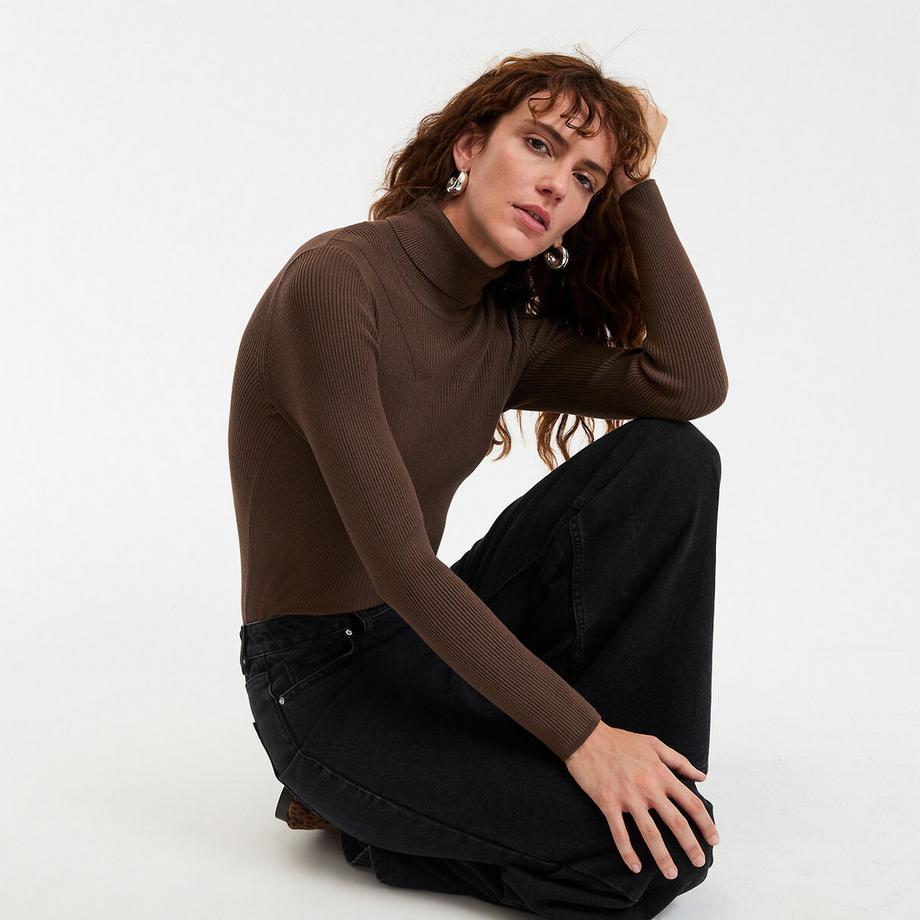 La Redoute Collections Feinstrick Rollkragenpullover  