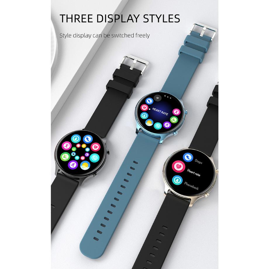 Karen M  Smartwatch Karen M DS30 (1,28 pollici), cavo di ricarica incluso, quadrante regolabile individualmente, sensore di frequenza cardiaca 