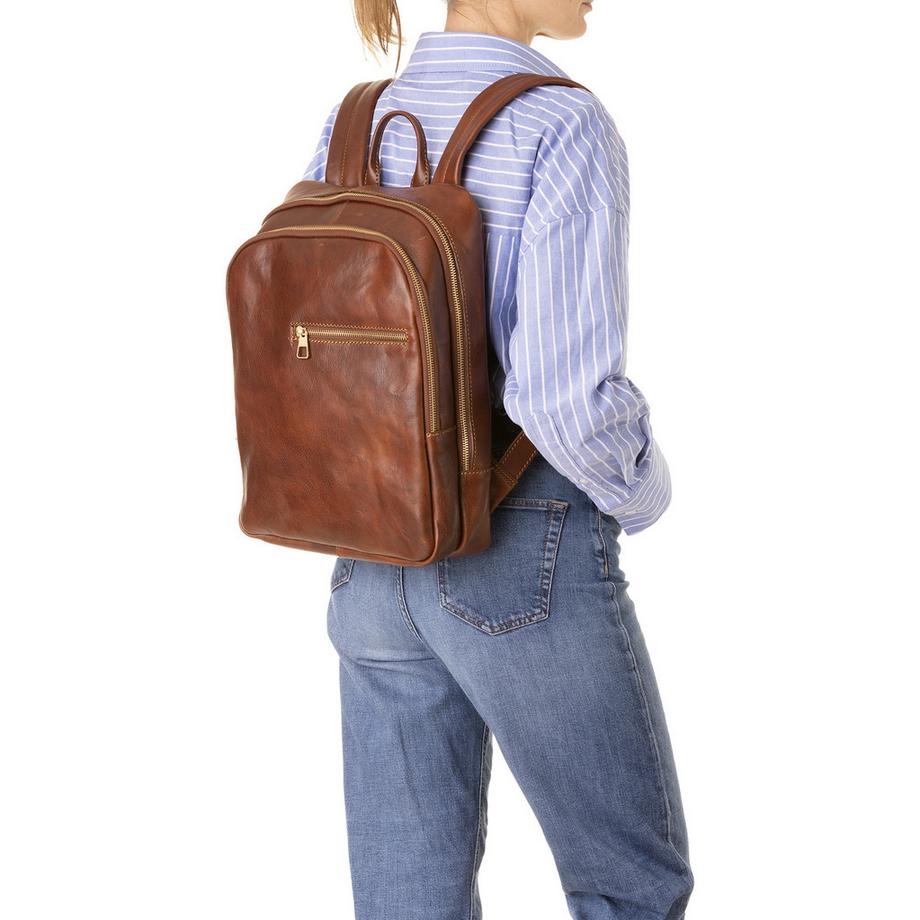 Viola Castellani Sac à dos en cuir noir  