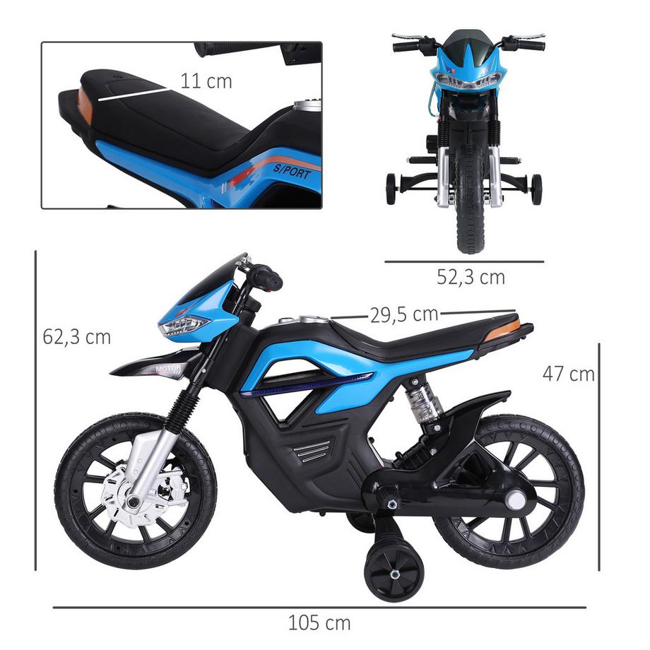 HOMCOM  Moto électrique pour enfants 