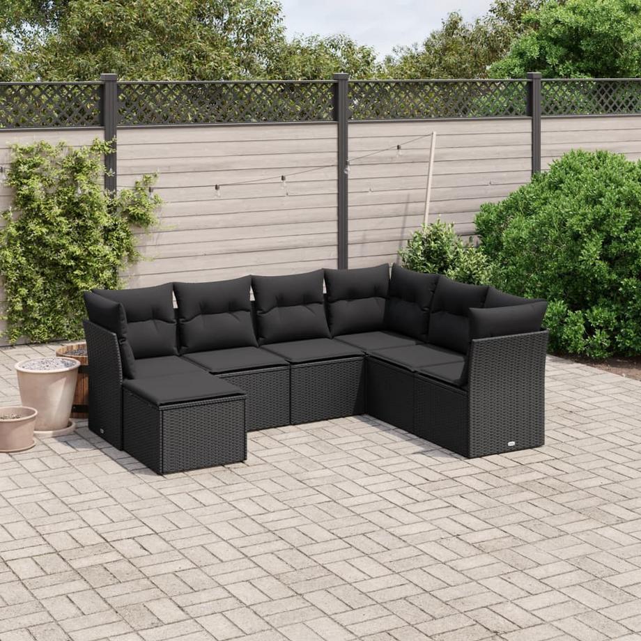 VidaXL set divano da giardino Polirattan  