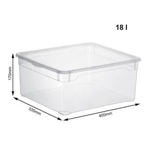 rotho Aufbewahrungsbox CLEAR 18L  