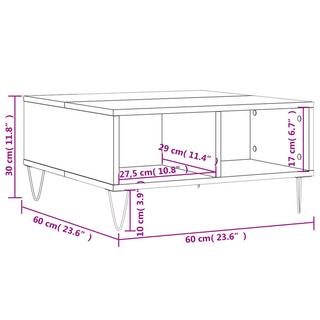 VidaXL Table basse bois d'ingénierie  