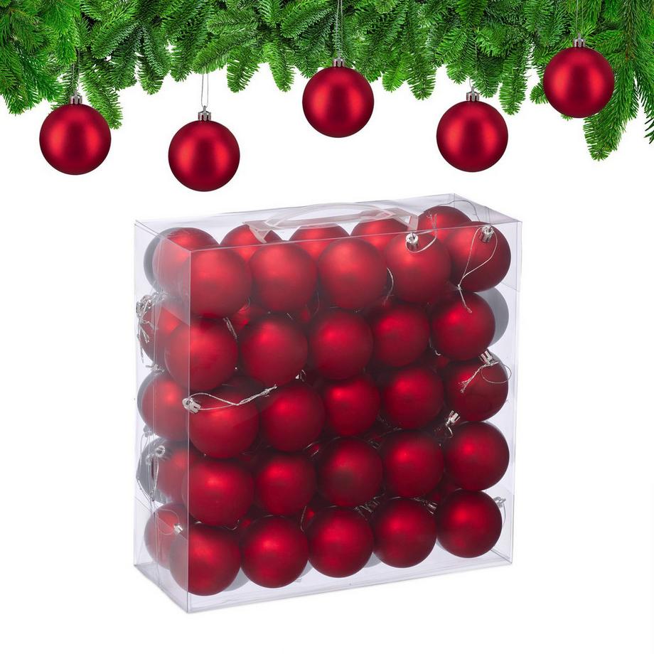 Ensemble de 50 boules de Noël mates