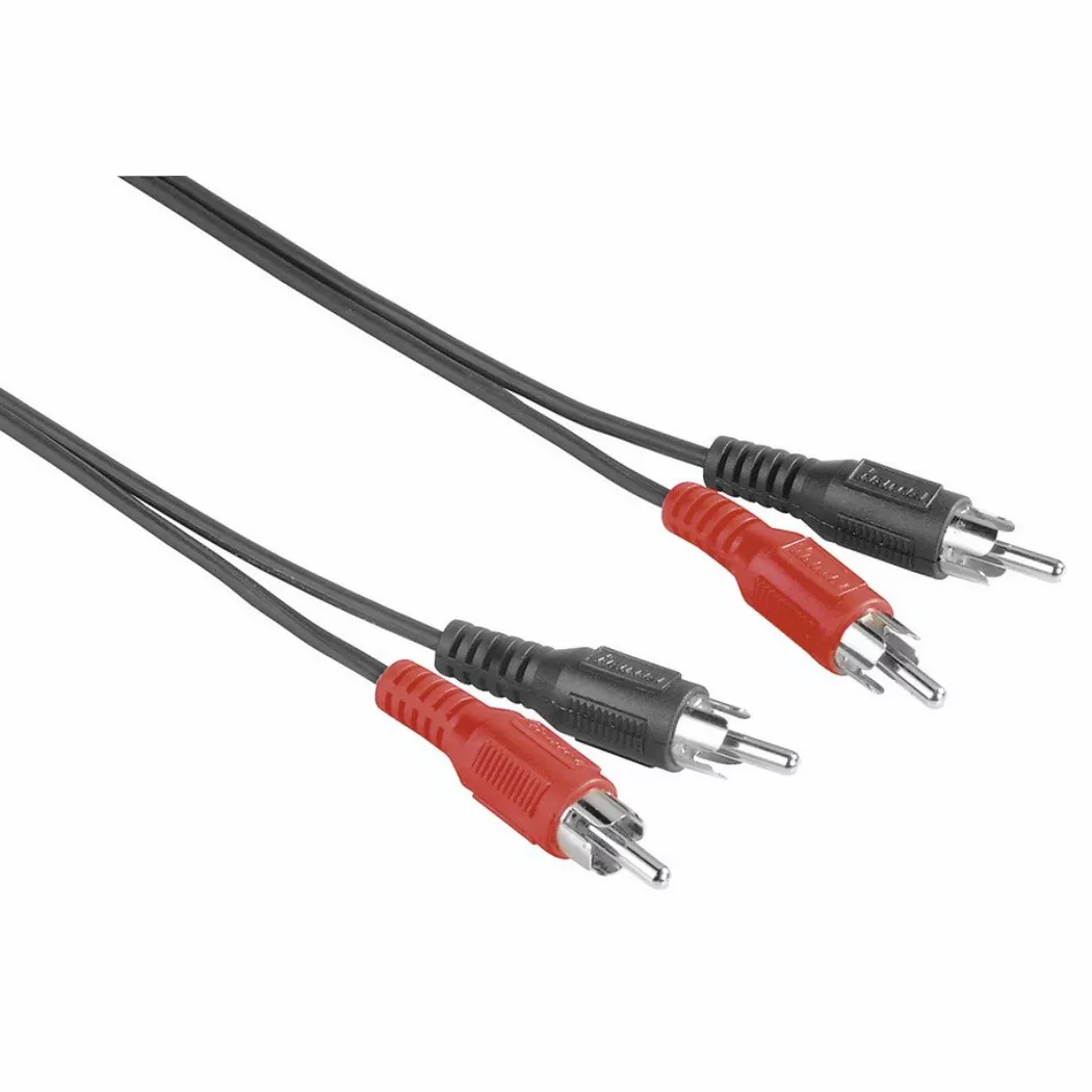 Hama - Audio-Kabel, 2 Cinch-Stecker2 Cinch-Stecker, 5 m, Schwarz, One Size