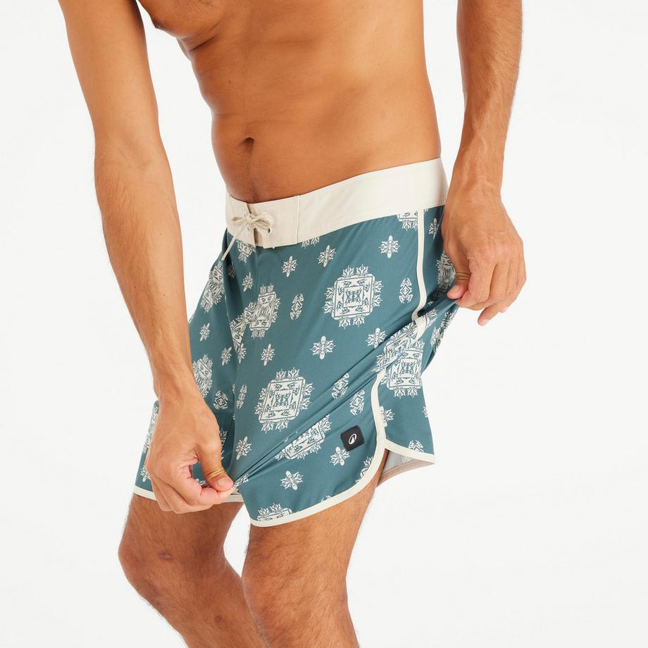 OLAIAN Boardshorts Surf 500 18 Pouces Long Bleu Marine  