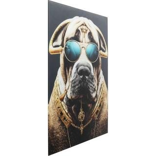 KARE Design Quadro in vetro Fashion Dog 60x80  