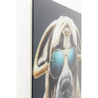 KARE Design Quadro in vetro Fashion Dog 60x80  