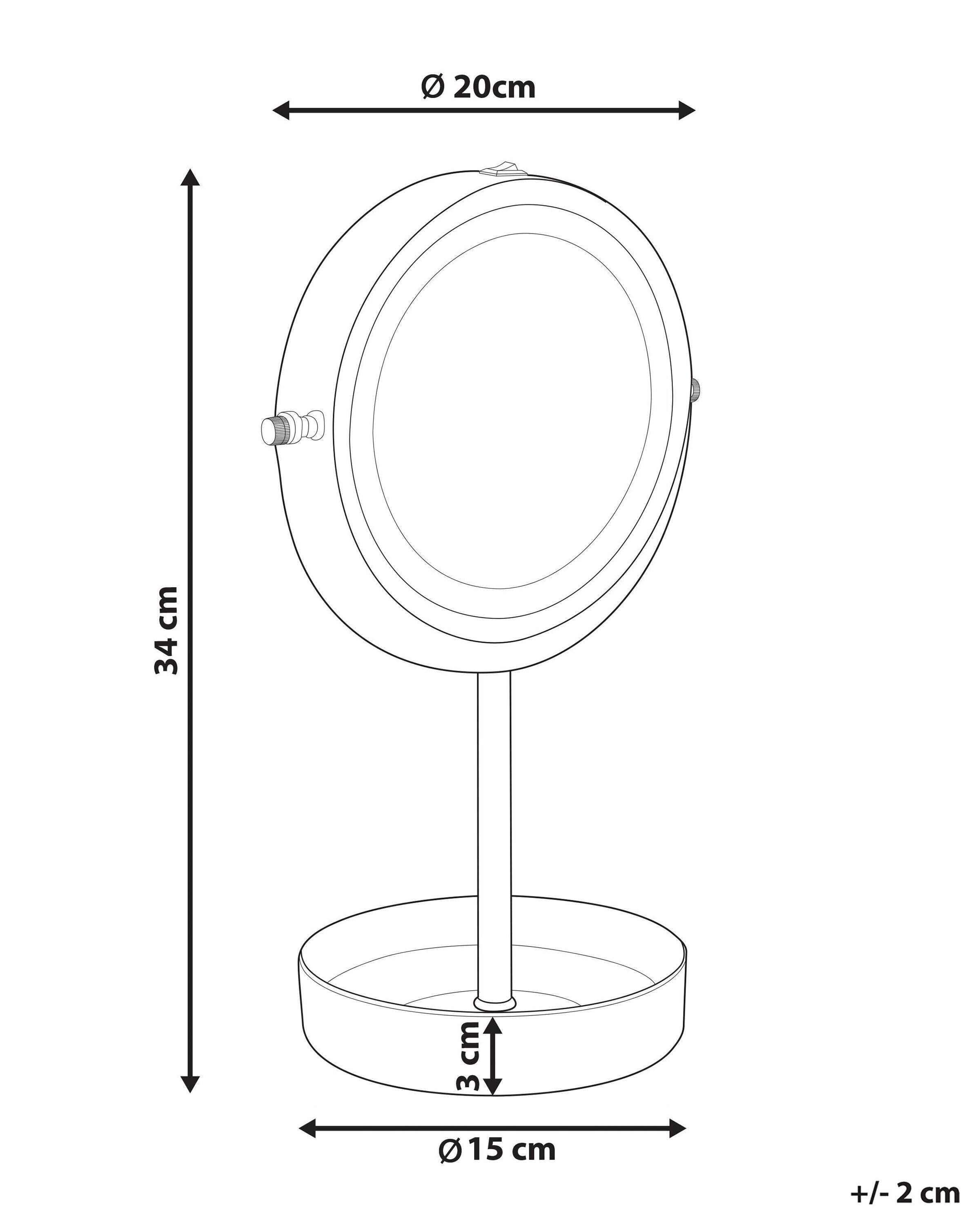 Beliani  Miroir de table en Métal Moderne SAVOIE 