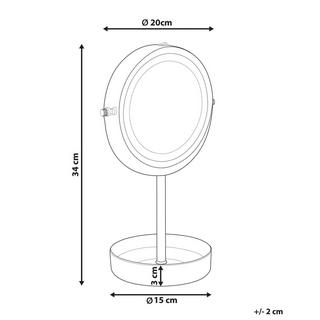 Beliani  Miroir de table en Métal Moderne SAVOIE 