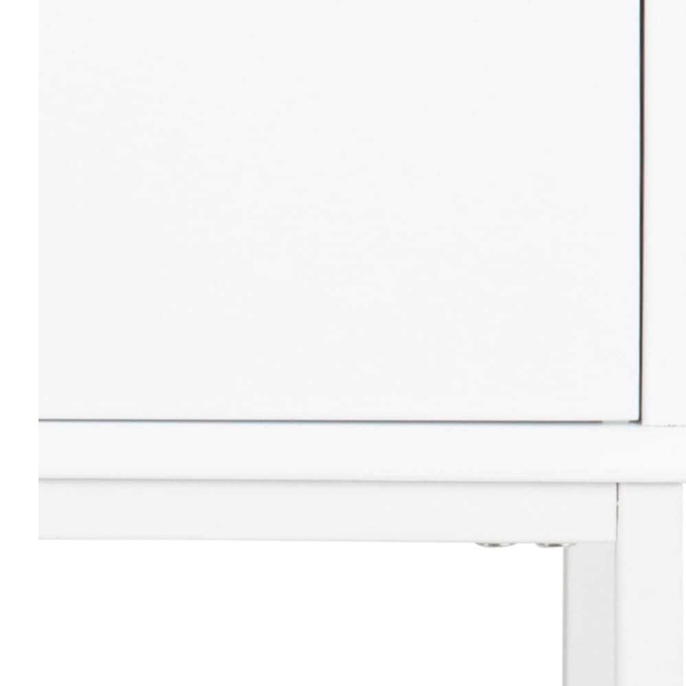 mutoni Table de nuit Myrta bois blanc  