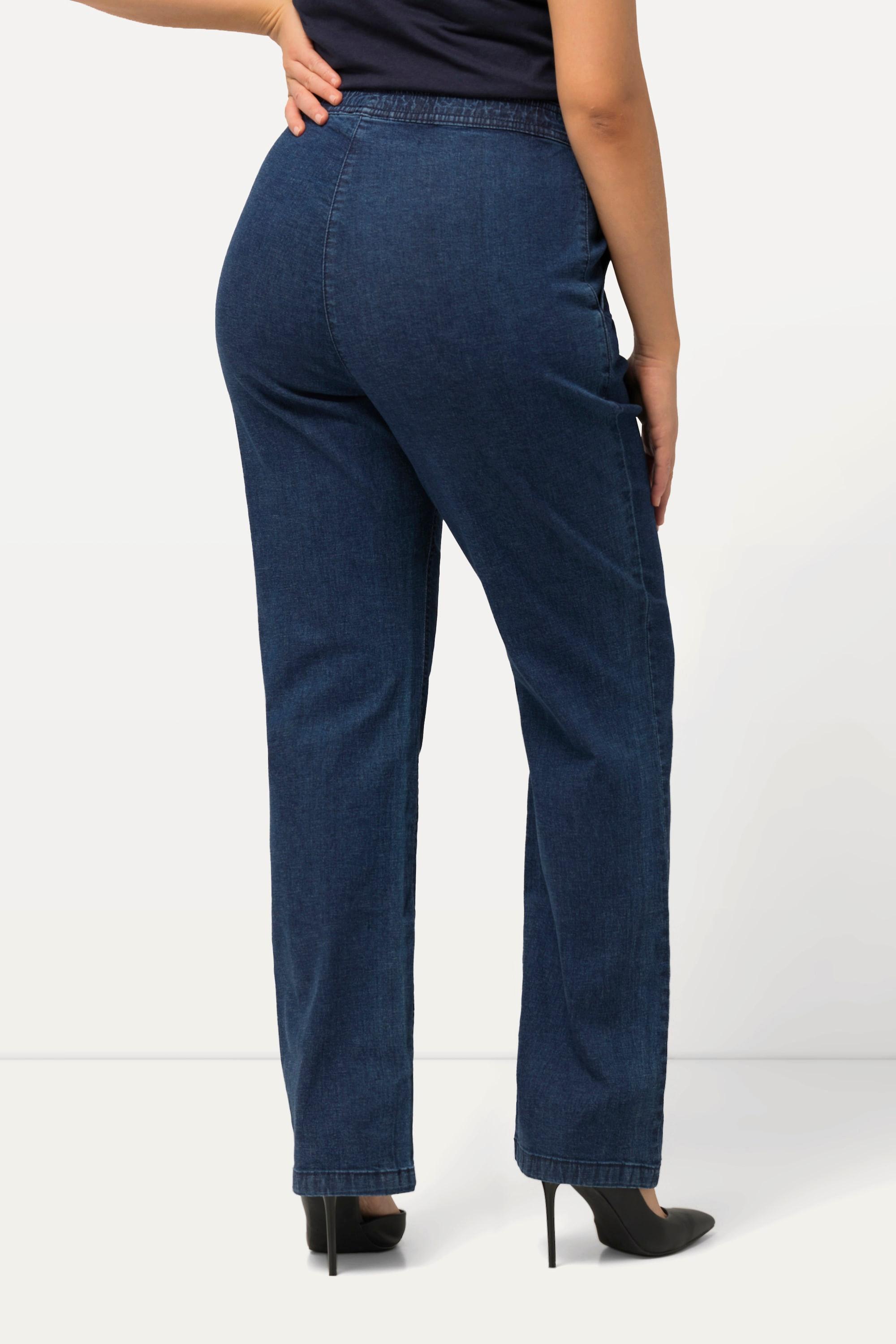 Ulla Popken Mandy Straight Leg Jeans Elastikbund  