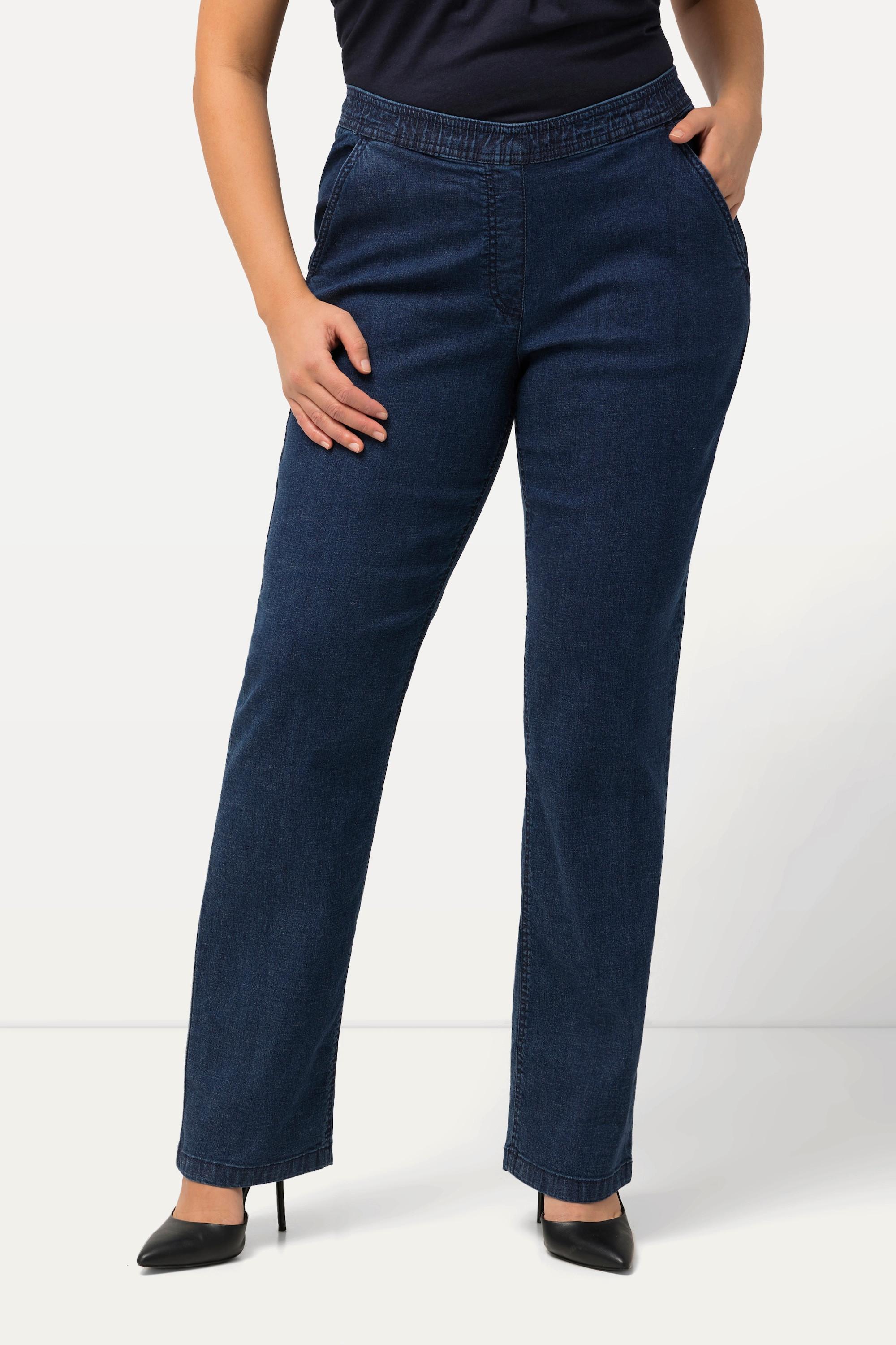 Ulla Popken Mandy Straight Leg Jeans Elastikbund  