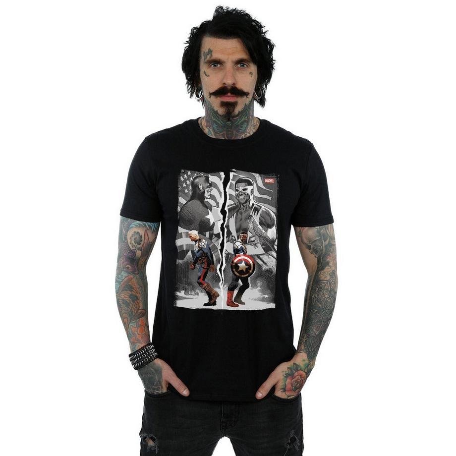 MARVEL Captain America e Falcon T-Shirt Divisa  