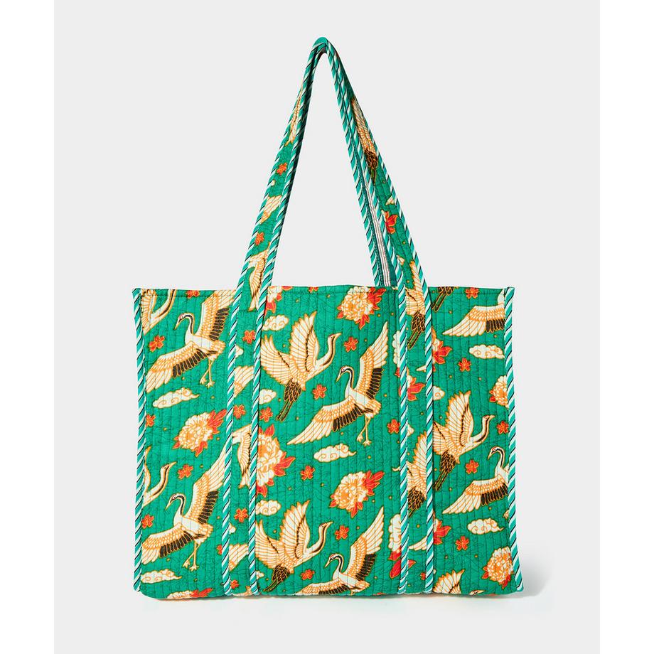 Sac Fourre-Tout Matelassé Imprimé Oiseaux