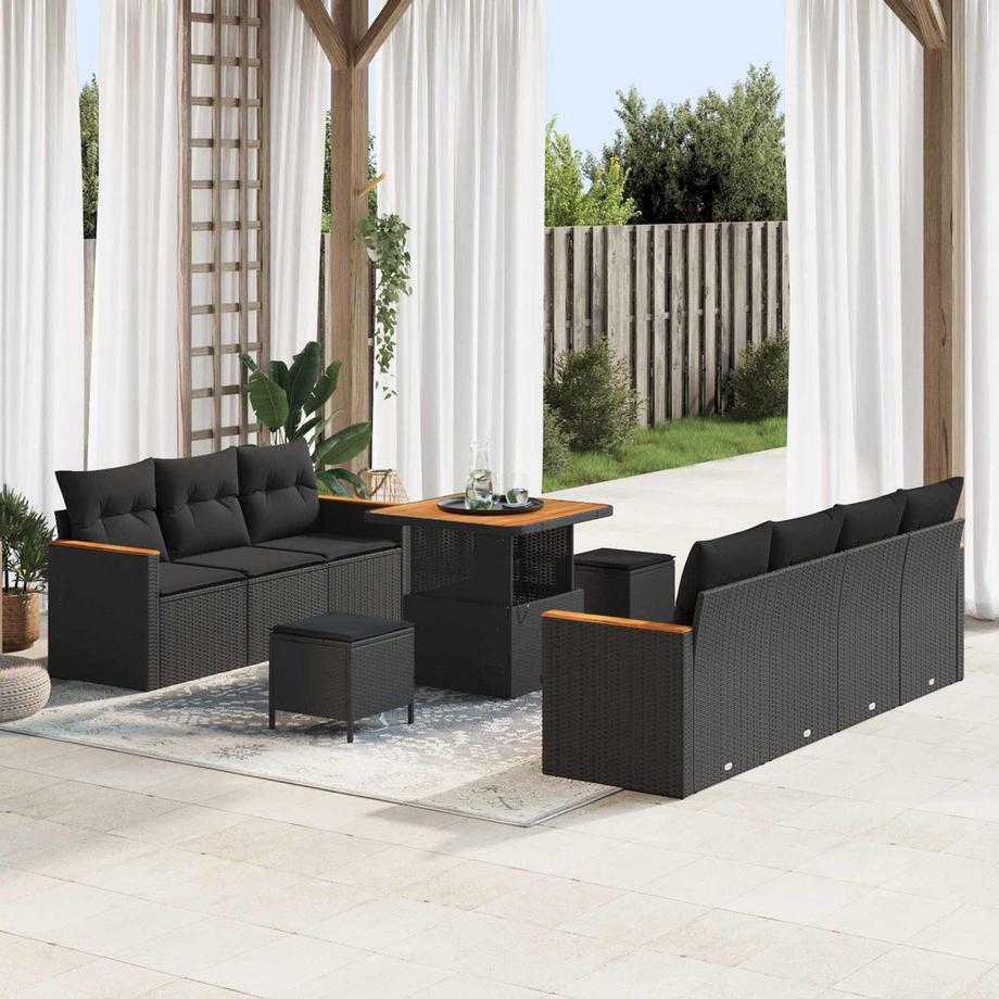 VidaXL Ensemble de canapé de jardin poly rattan  