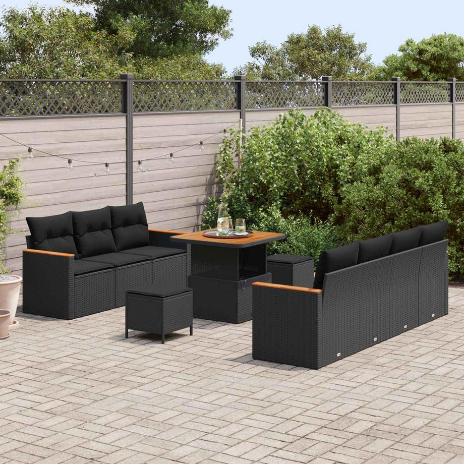 VidaXL Ensemble de canapé de jardin poly rattan  