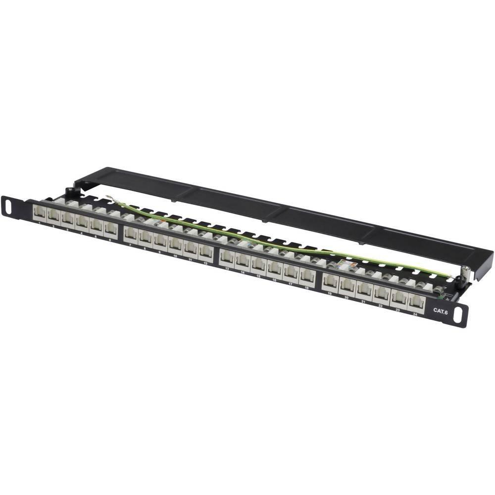 Digitus  24 Porte Patchpanel di rete 483 mm (19) CAT 6 0.5 U pronto all'uso 