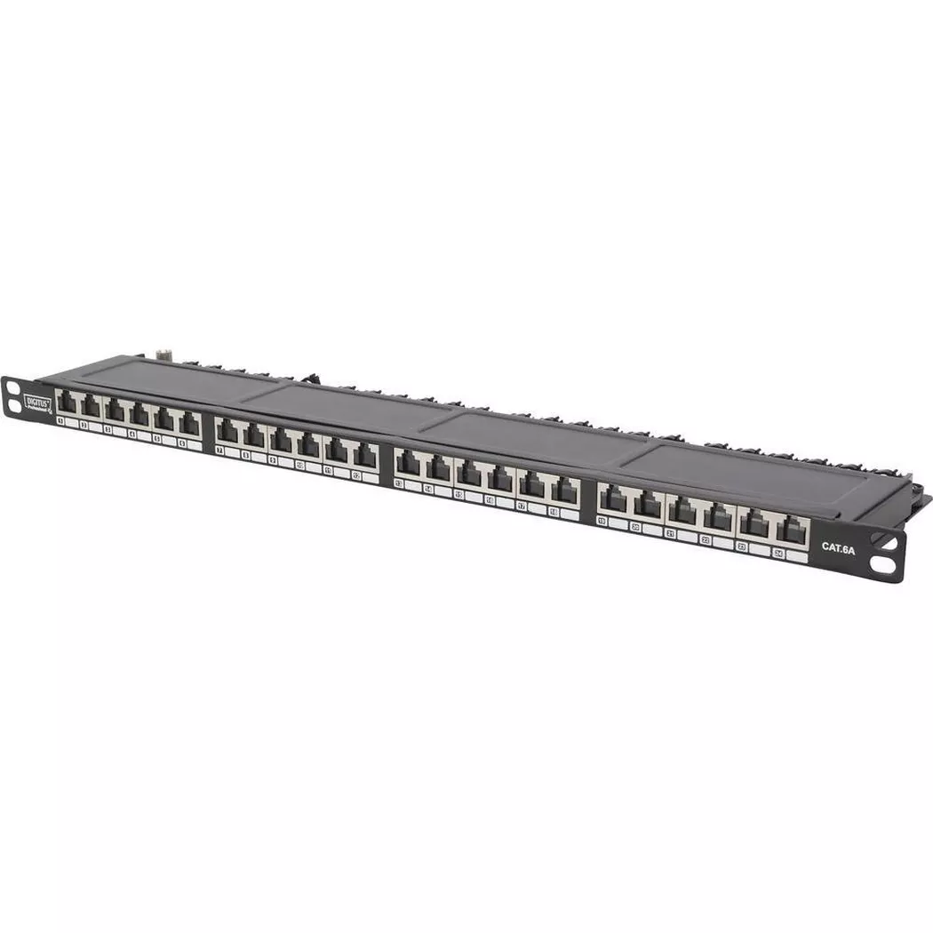 Digitus CAT 6. Class E High Density Patch Panel. shielded. black