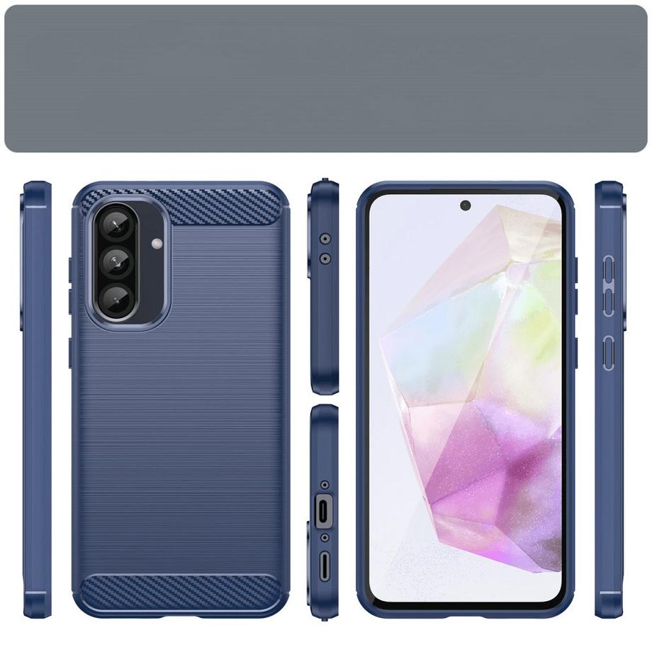 Cover-Discount  Galaxy A36 / A56 5G - Metall Carbon Look Hülle 