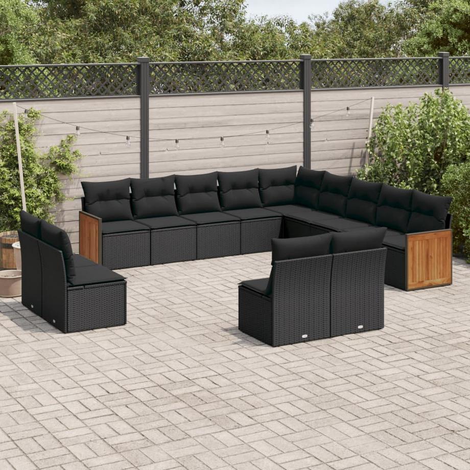 VidaXL set divano da giardino Polirattan  