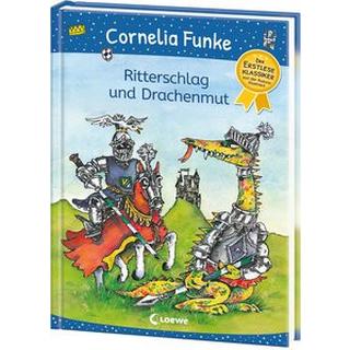 Ritterschlag und Drachenmut Funke, Cornelia; Loewe Erstes Selberlesen (Hrsg.); Funke, Cornelia (Illustrationen) Copertina rigida 