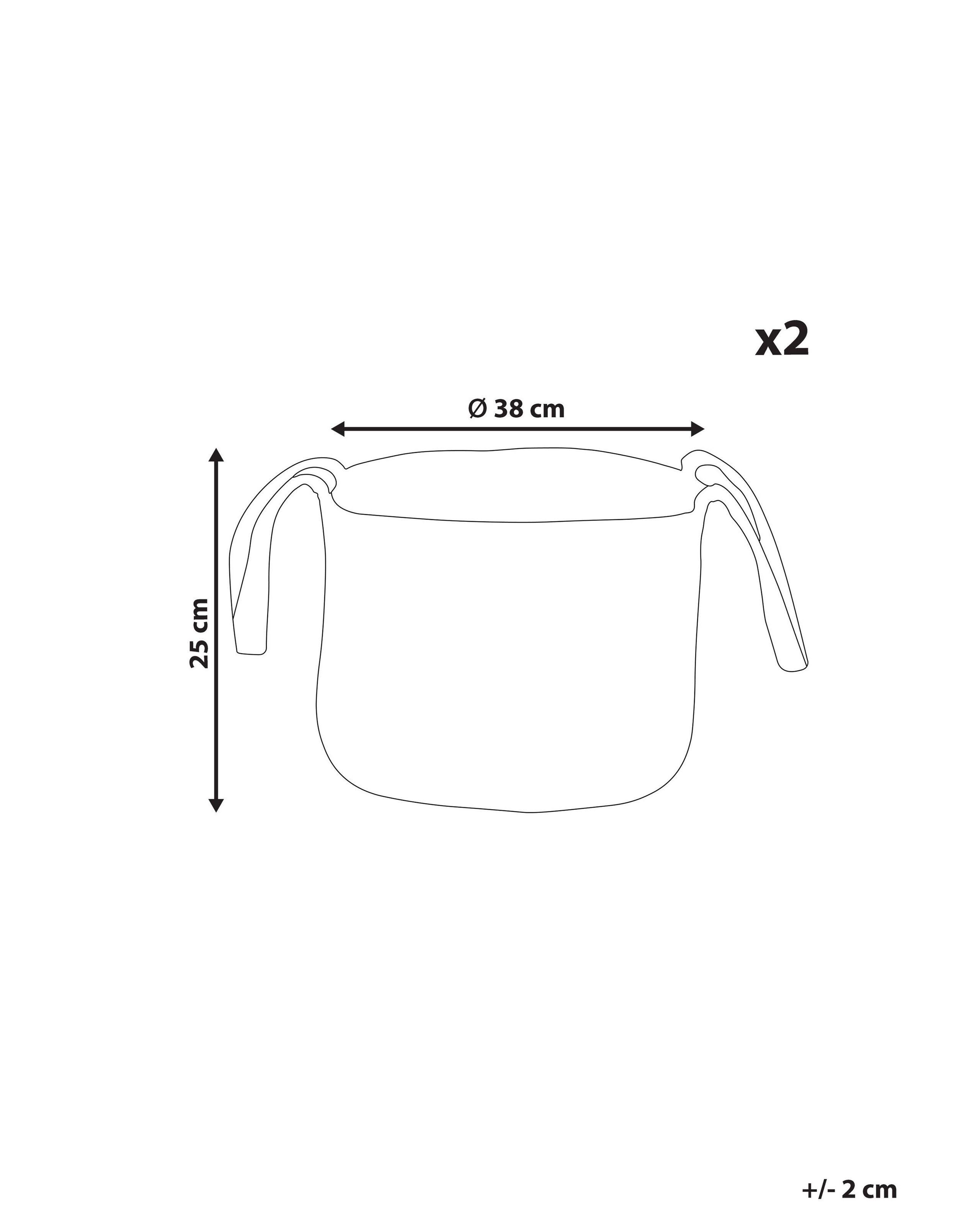 Beliani Lot de 2 paniers en Jute Boho KORNAK  