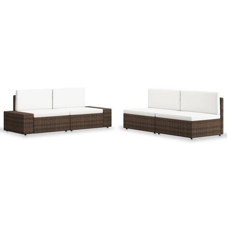 VidaXL Garten-lounge-set poly-rattan  