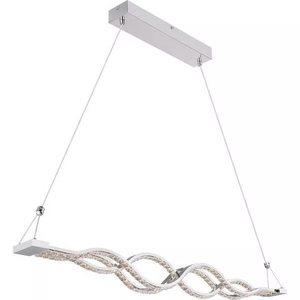 mutoni – Hängeleuchte Pilla Chrom 1xLED, One Size, Transparent
