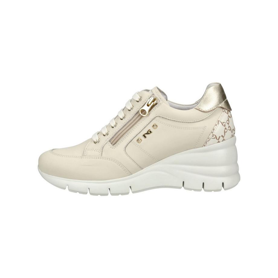 Nero Giardini Sneaker con Tacco a Zeppa e Cerniera Laterale  