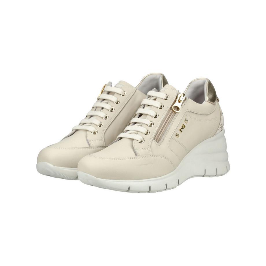 Nero Giardini Sneaker con Tacco a Zeppa e Cerniera Laterale  