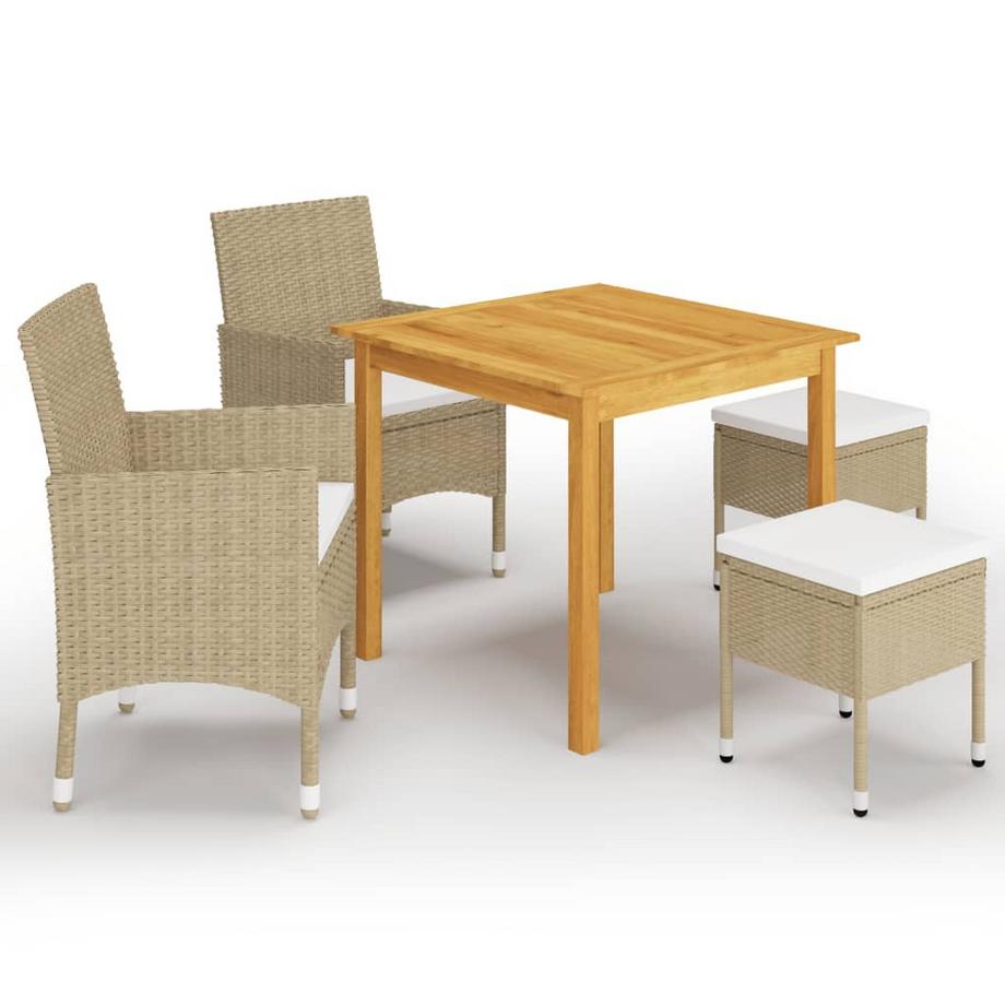 Ensemble à manger bois d'acacia