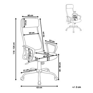 Beliani Sedia da ufficio en Lino Moderno PIONEER II  