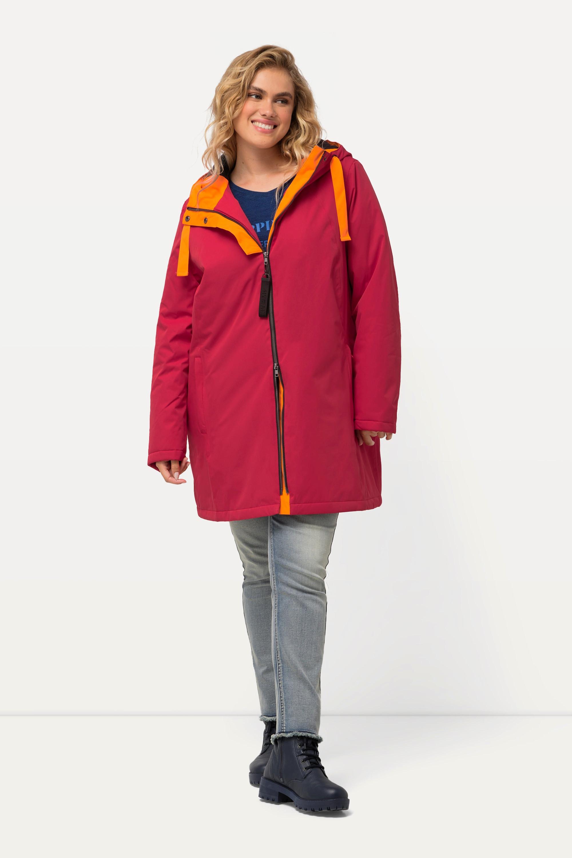 Ulla Popken  Veste outdoor HYPRAR, tissu imperméable, fermeture à glissière à double sens 