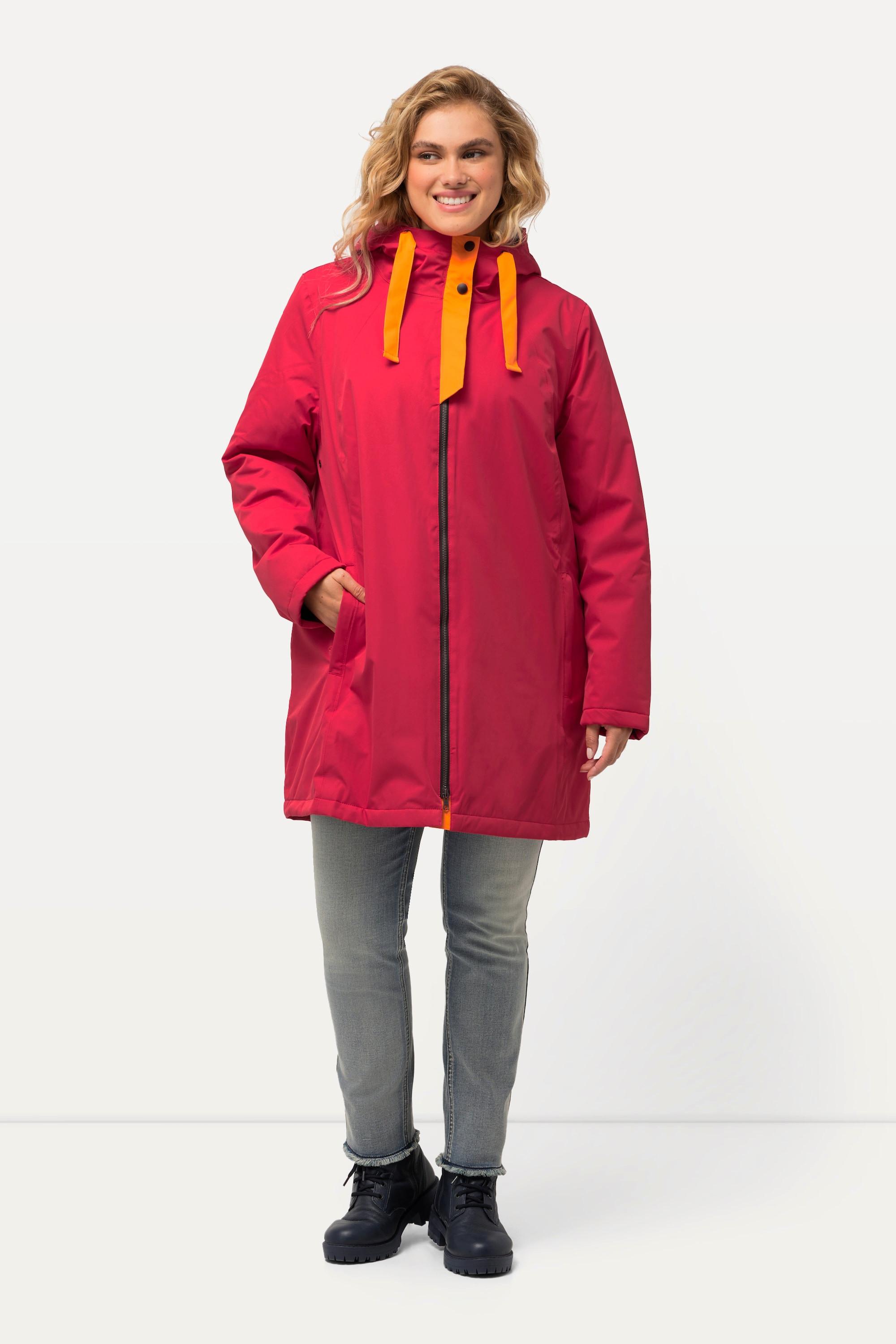 Ulla Popken  Veste outdoor HYPRAR, tissu imperméable, fermeture à glissière à double sens 