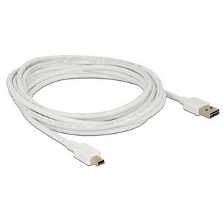 DeLock  3m, USB2.0-A/USB2.0 Mini-B USB Kabel USB A Mini-USB B Weiß 