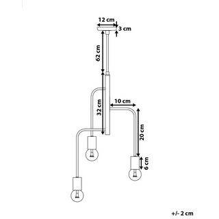 Beliani Lampe suspension en Métal Moderne BOGNA  