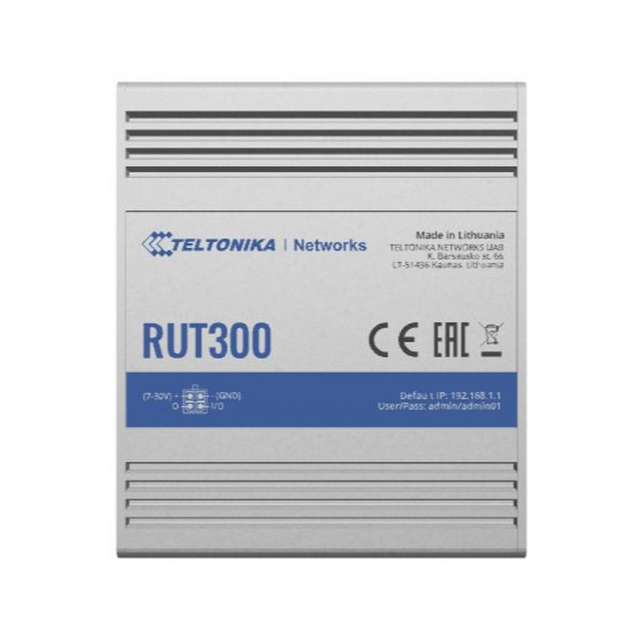 Teltonika RUT300 Routeur connecté Fast Ethernet Bleu, Métallique