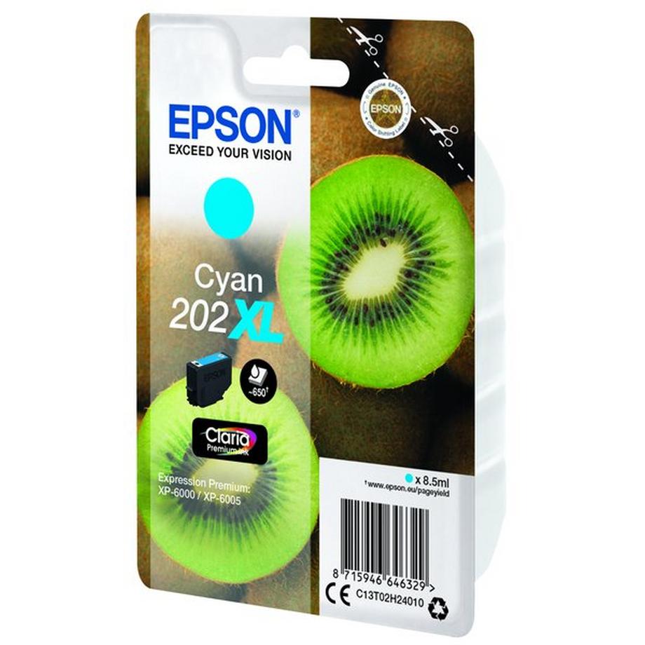 EPSON  Kiwi Singlepack Cyan 202XL Claria Premium Ink 