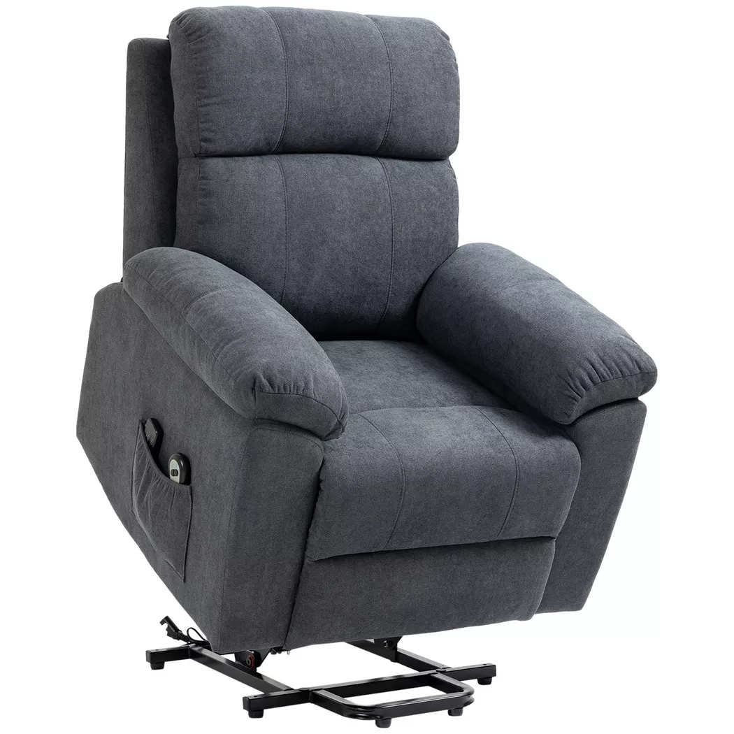 HOMCOM - Sessel mit Aufstehhilfe, Grau
