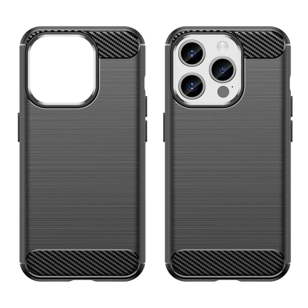 Cover-Discount  iPhone 15 Pro Max - Metall Carbon Look Hülle 