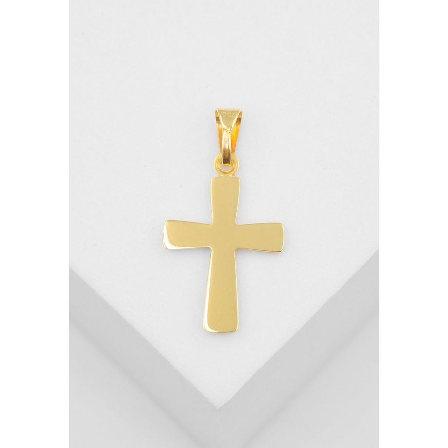 MUAU Schmuck  Pendentif croix or jaune 750, 23x13mm 