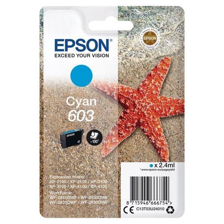 EPSON  EPSON Tintenpatrone 603 cyan T03U24010 XP-2100 130 Seiten 